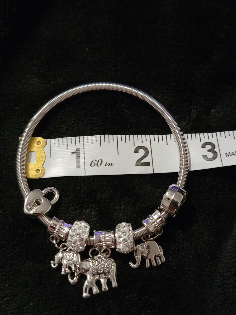 Silver Tone Elephant Charm Bracelet - Women's Jewelry